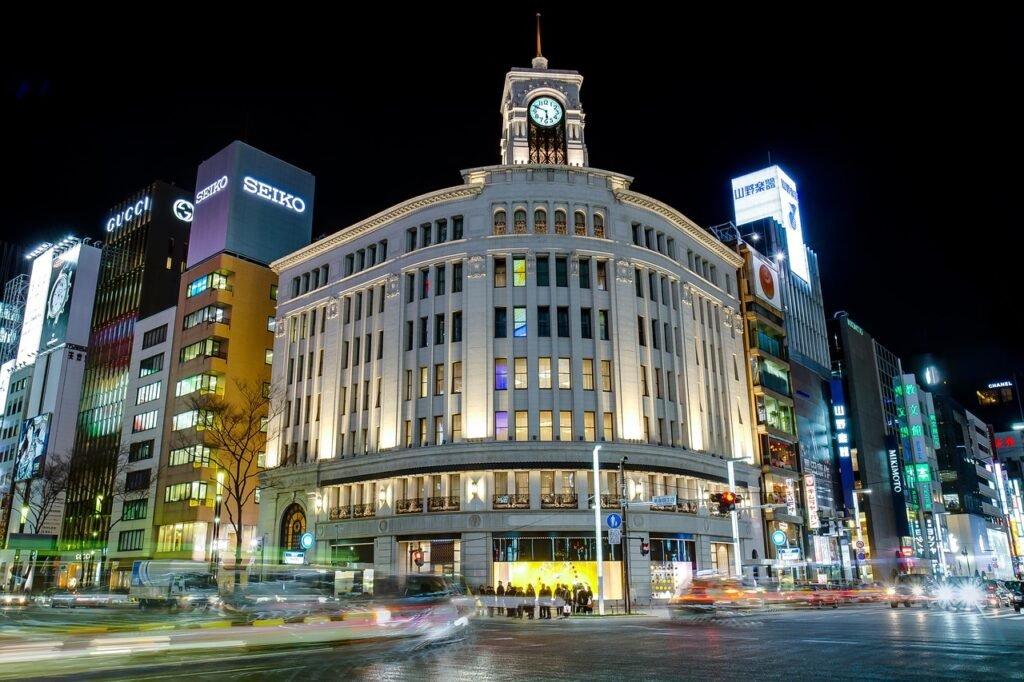 ginza, wako, tokyo, architecture, asian, blue, bright, building, cityscape, clock, day, department, exterior, japan, japanese, places, public, store, time, tower, watch, ginza, ginza, ginza, ginza, ginza, tokyo